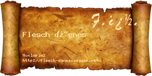 Flesch Ágnes névjegykártya
